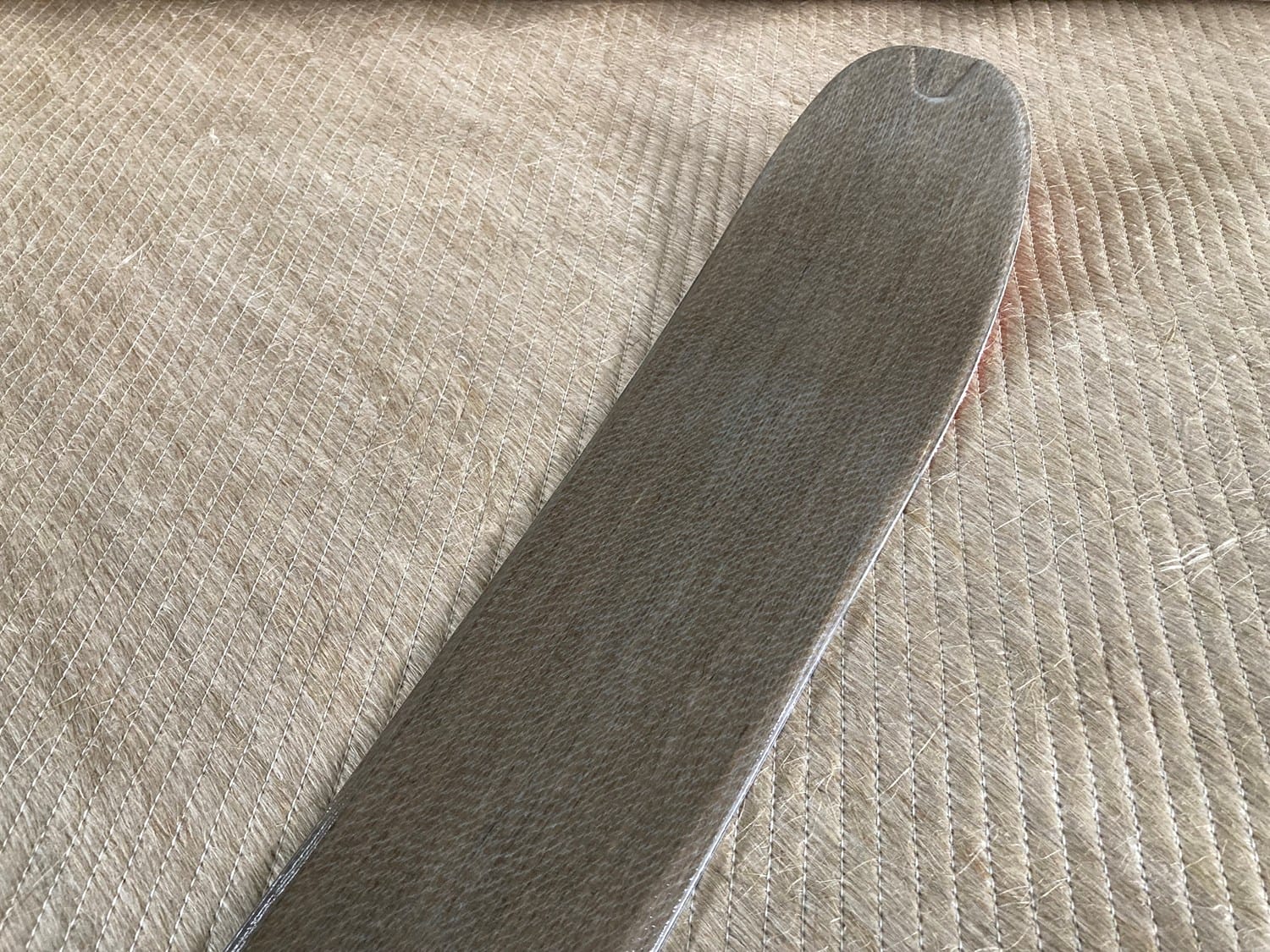 A picture showing a ski manufactured by Blizzard using HexPly® Nature Range with bio-derived epoxy resin content and natural fiber reinforcement.